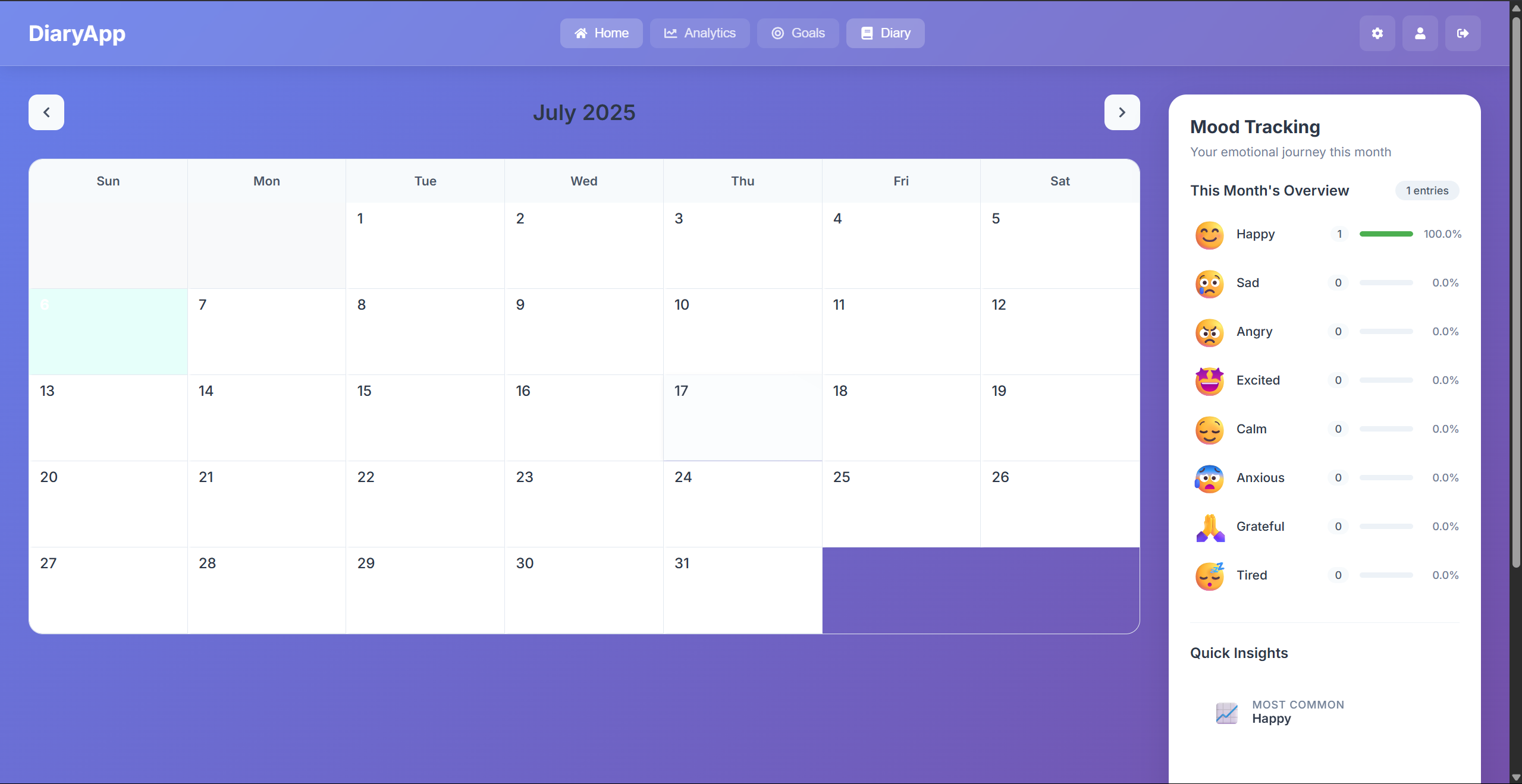 DiaryApp - Digital Journal Platform