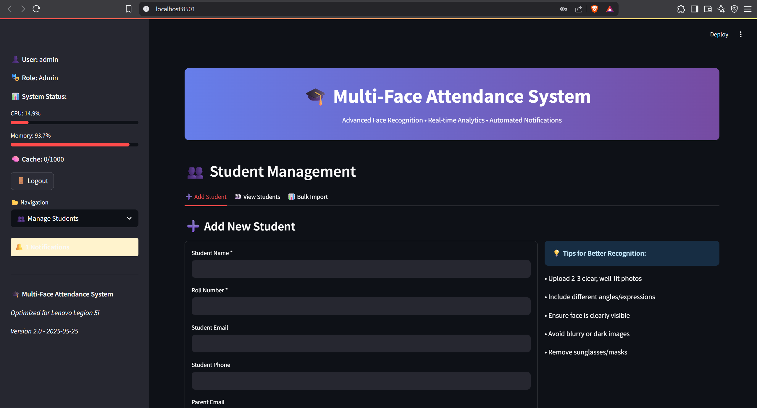 Smart Attendance System
